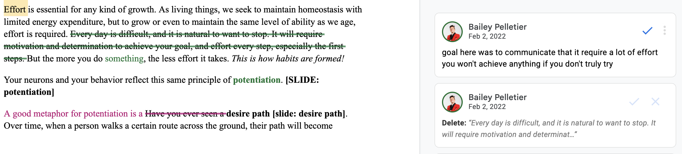 Paragraph with edits and suggestions made by Bailey